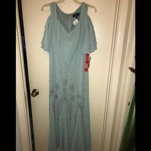 Baby Blue off the shoulder gown